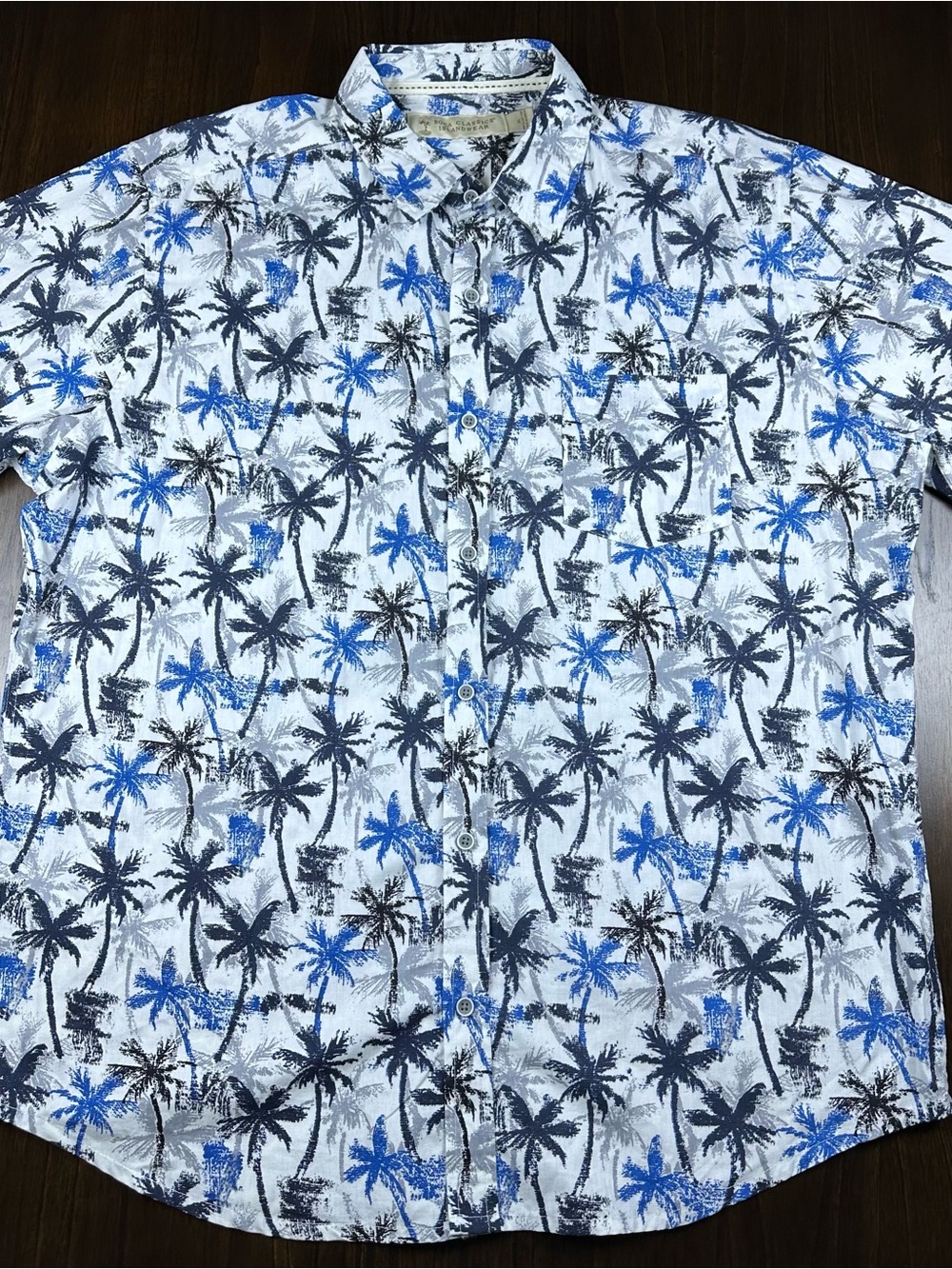Boca Classics Mens Shirt Hawaiian Short Sleeve Button Up Size XL White Cotton